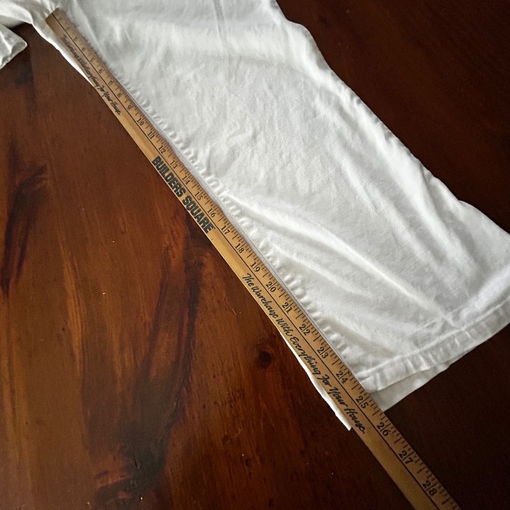 NYDJ White Linen Blend Ankle JEANS PANTS 12 Straight Beach Coastal Summer Casual - Picture 4 of 13